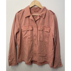 Lucky Brand Womens Lightweight Jacket Button Up Shirt Size Small Front Pockets